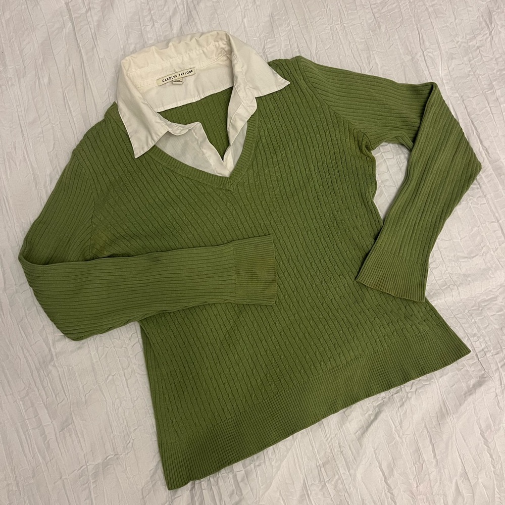 Womens fitted v-neck sweater